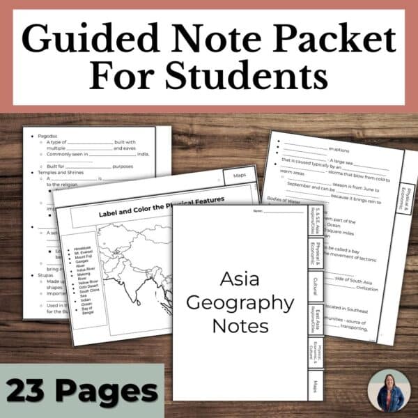 Asia Geography Unit guided notes