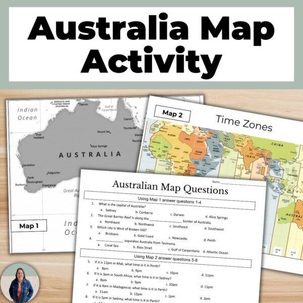 Australia Geography unit map activities