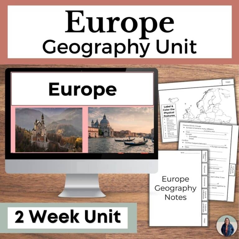 European Geography Unit With Guided Notes And Map Activities - SFSEteach