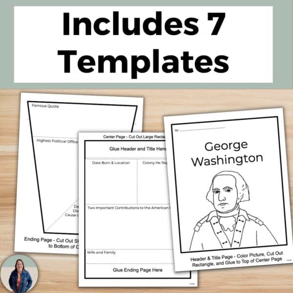 Founding Fathers Biography Poster Project Templates