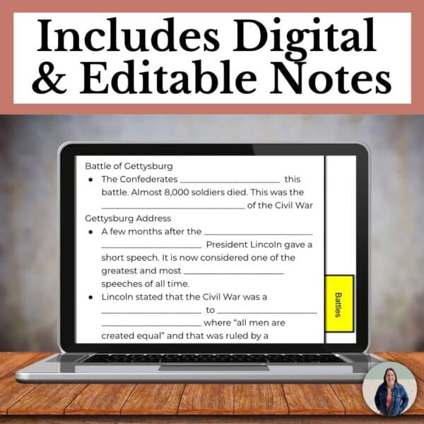 civil war and reconstruction era unit digital notes