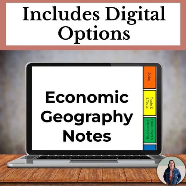economic geography unit digital note packet