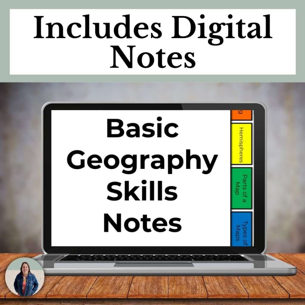 Geography Skills Unit Notes and Map Activities for Continents and Oceans