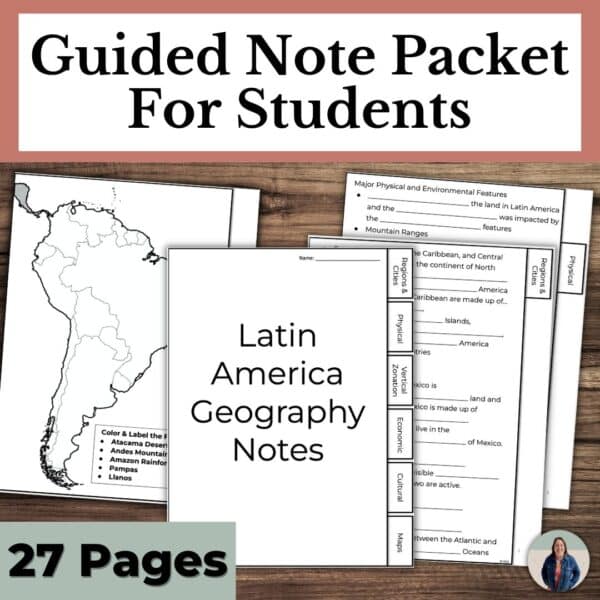 latin america geography unit guided notes