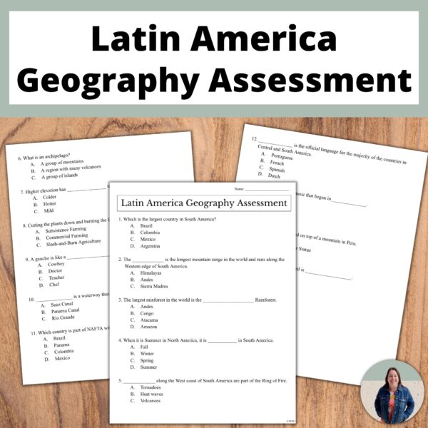 latin america geography assessment