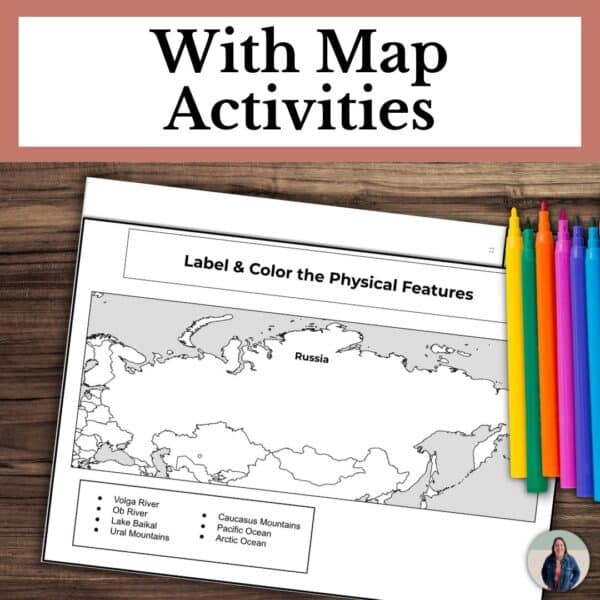 Russian Geography unit map activities