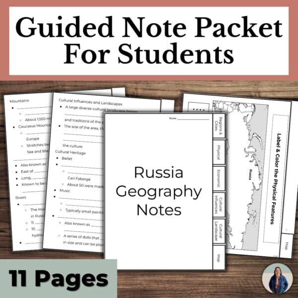 Russian Geography unit guided notes