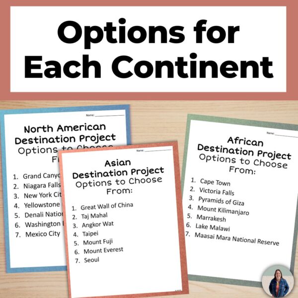 travel brochure project options