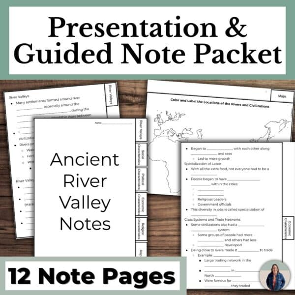 Ancient River Valley Civilizations Presentation with Guided Notes