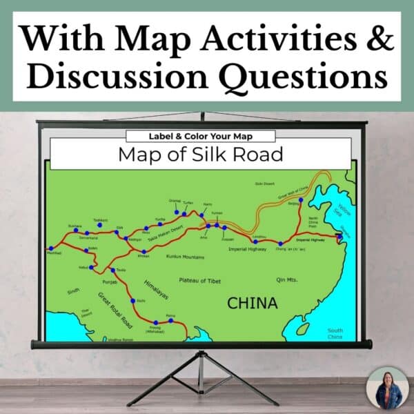 Trade Routes, Feudal Japan, & Mongols Map activities