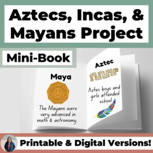 Aztec, Inca, and Maya Mini Book Project